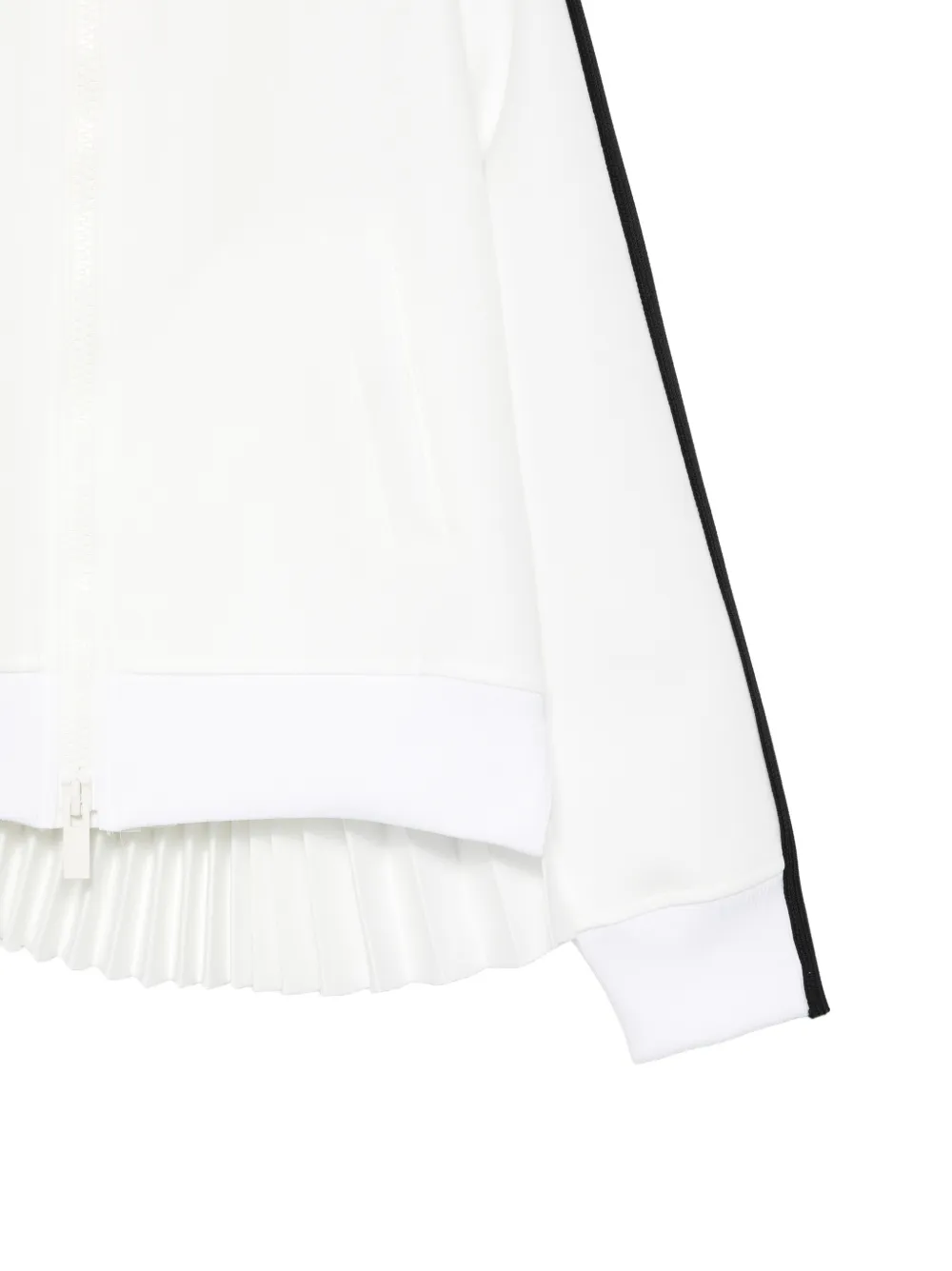  Sacai Stripe Pleated Jacket - White 