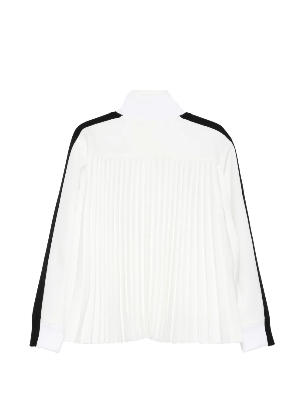  Sacai Stripe Pleated Jacket - White 