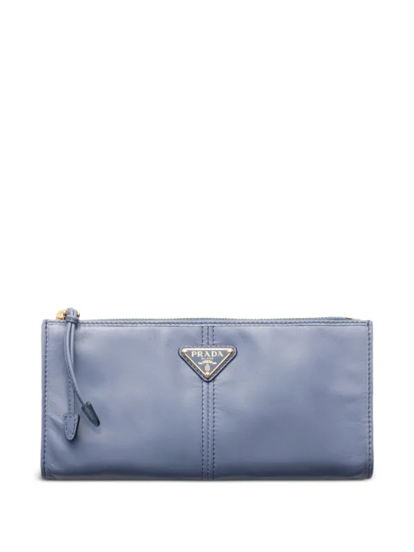 PRADA ブルーグレー ポーチ 約10cm x 7cm 33990415_64990040_600.jpg