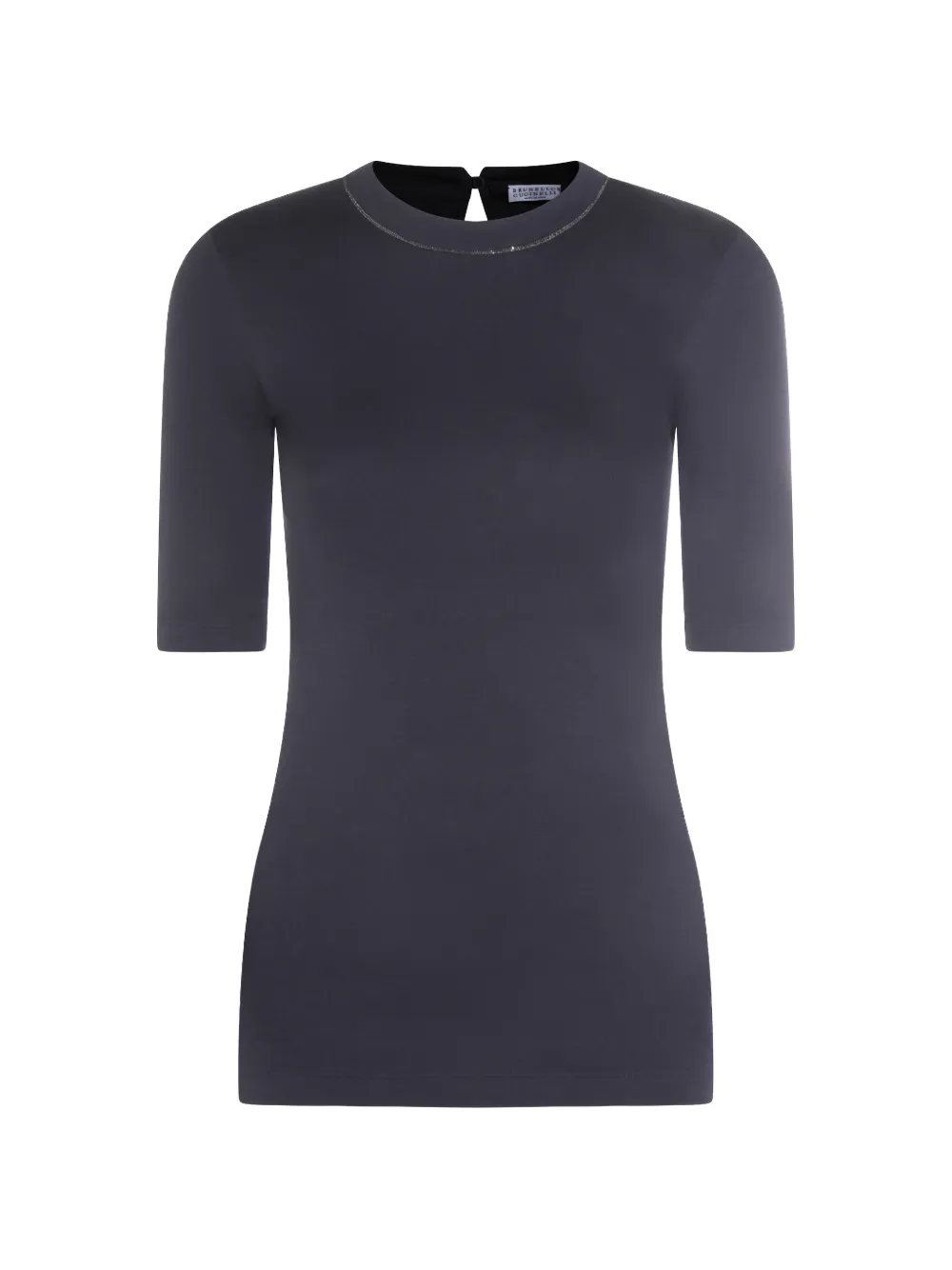 Brunello Cucinelli jewel crewneck top - Grigio