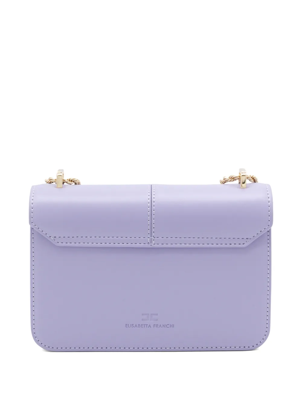 Elisabetta Franchi Schoudertas met logodetail Paars