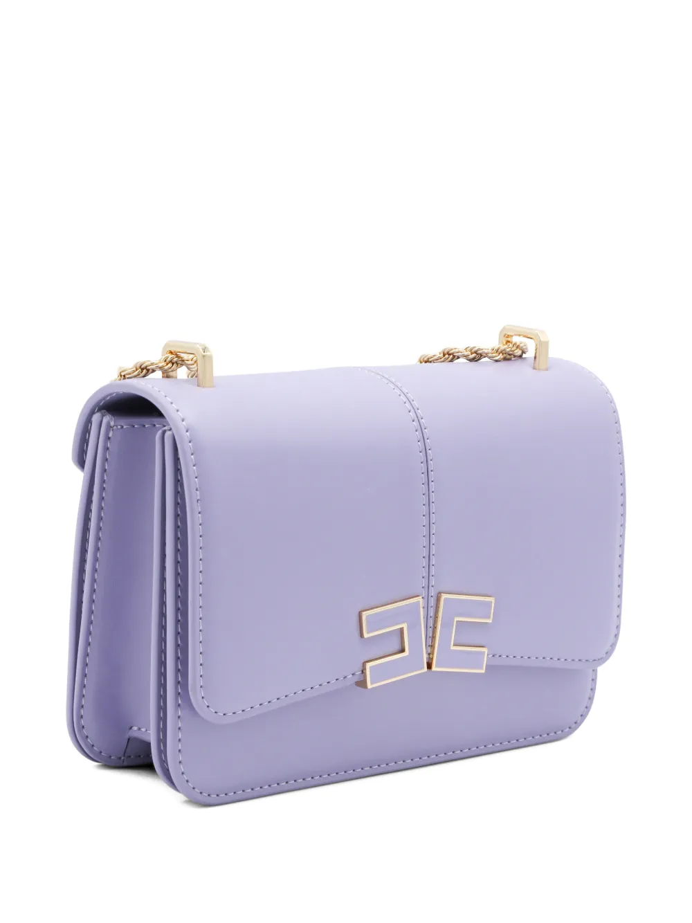 Elisabetta Franchi Schoudertas met logodetail Paars