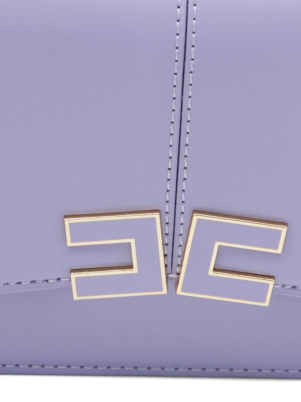 Elisabetta Franchi Schoudertas met logodetail Paars