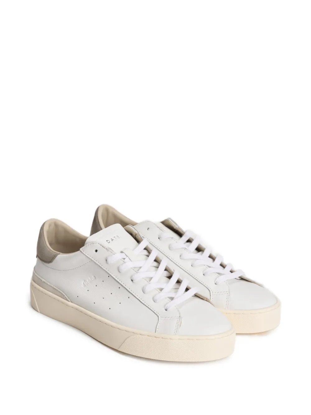 D.A.T.E. Sonica perforated sneakers Wit