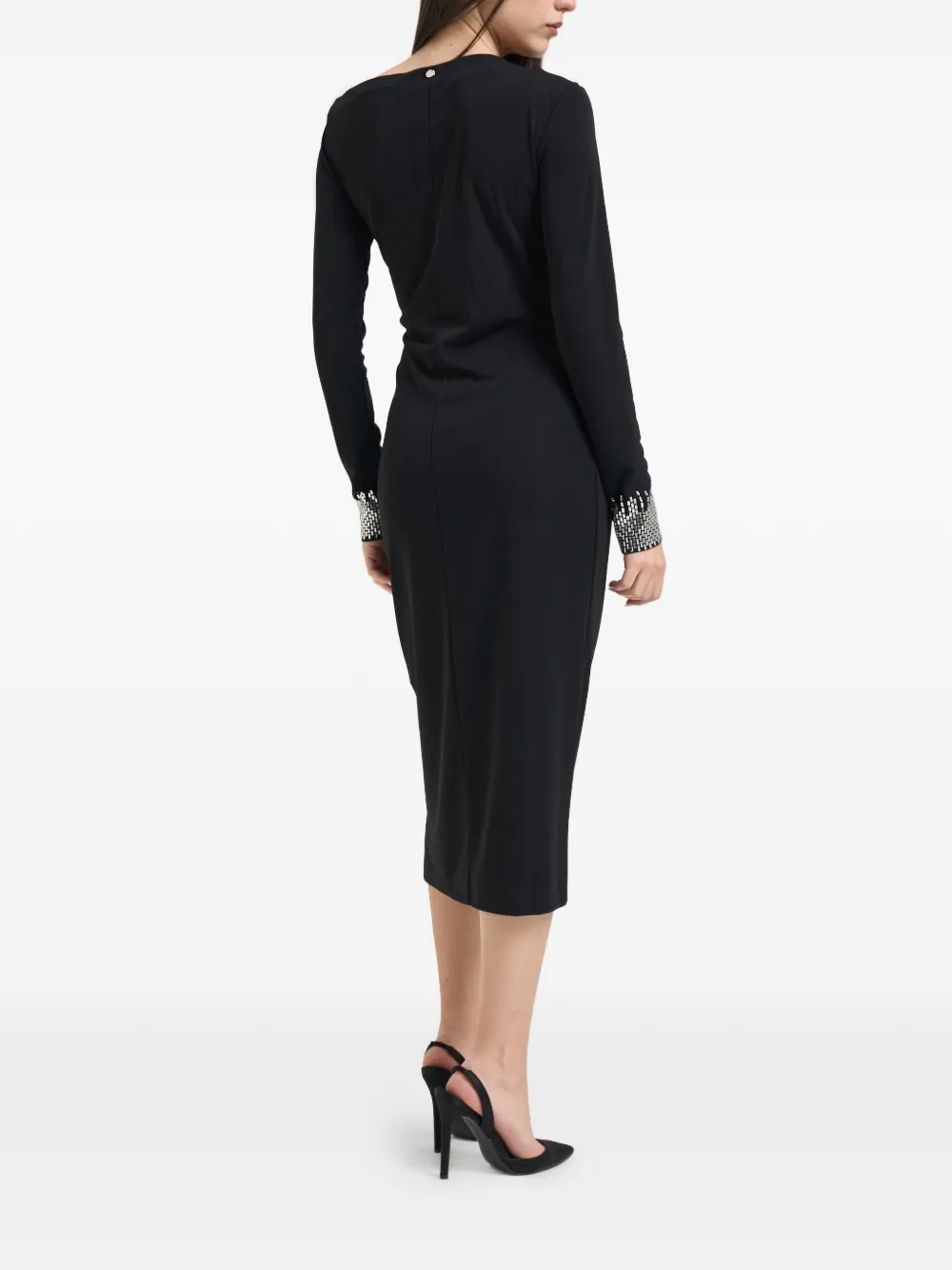 LIU JO Elegante jurk met edelstenen Zwart
