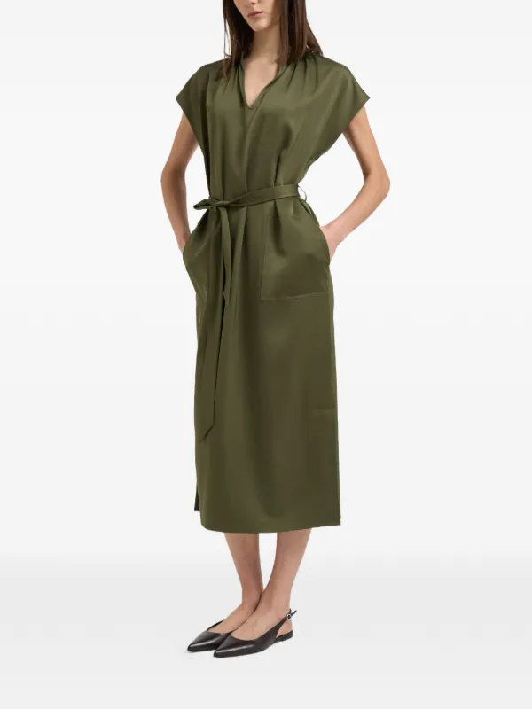 filippa k belted evening dress Belted Stand Collar Dress