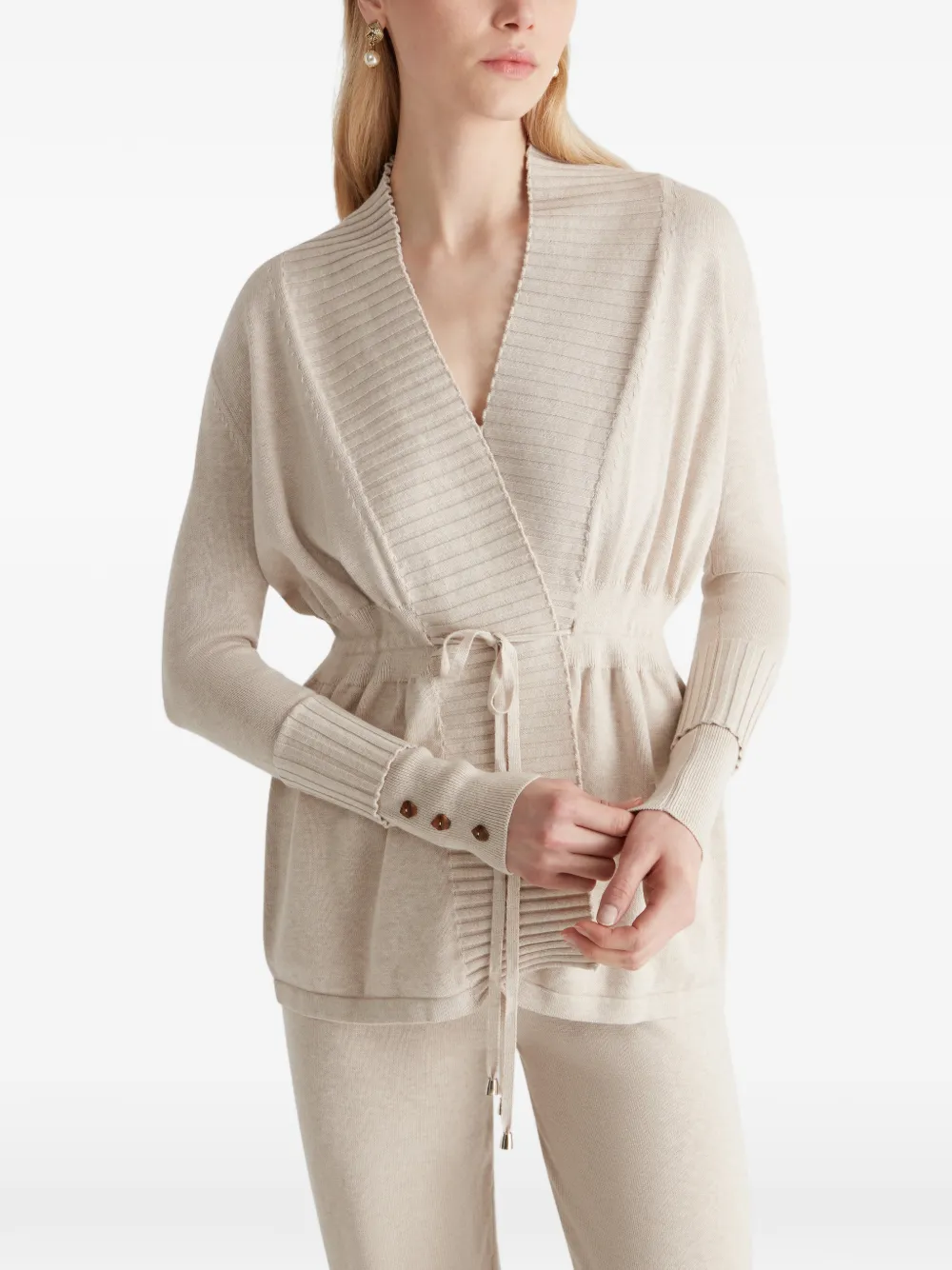Violante Nessi Maru Buttoned Trousers in Neutrals, view 4