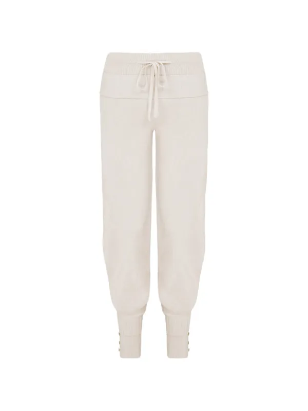Violante Nessi Maru Buttoned Trousers in Neutrals