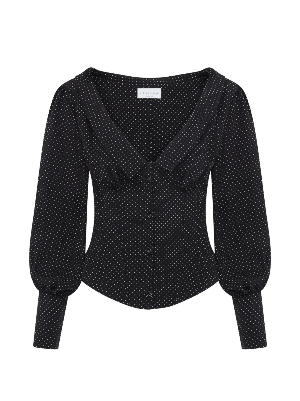 Violante Nessi Blusa con scollo a V - Nero