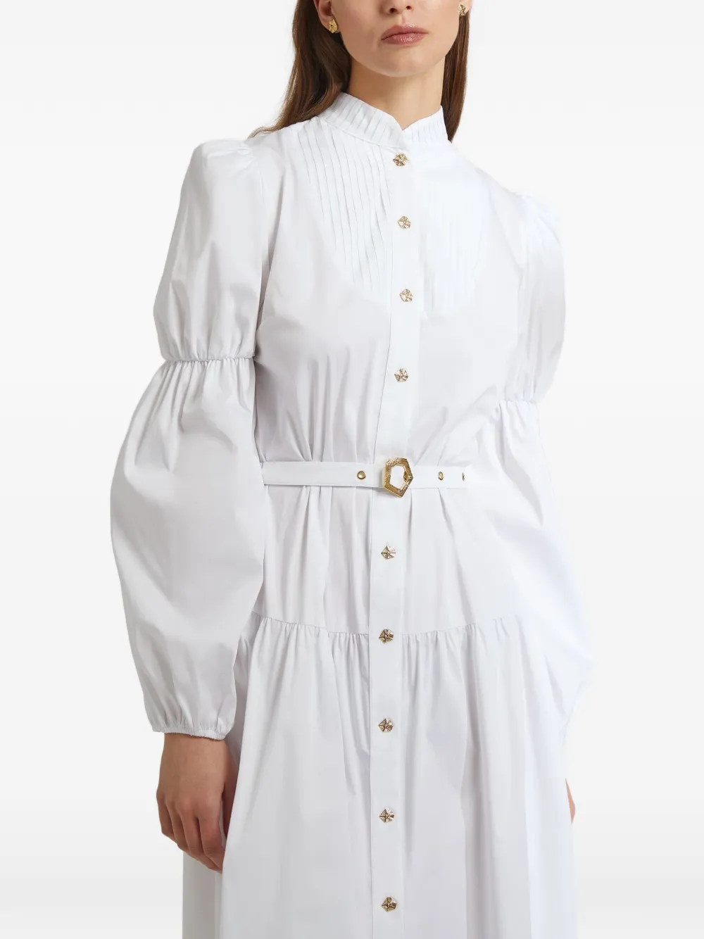 Derain Long-Sleeve Belted Dress