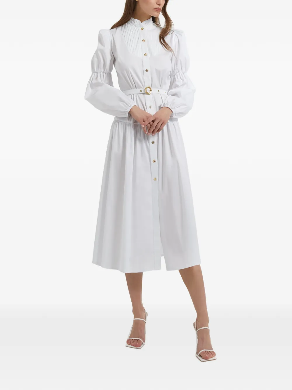 Derain Long-Sleeve Belted Dress