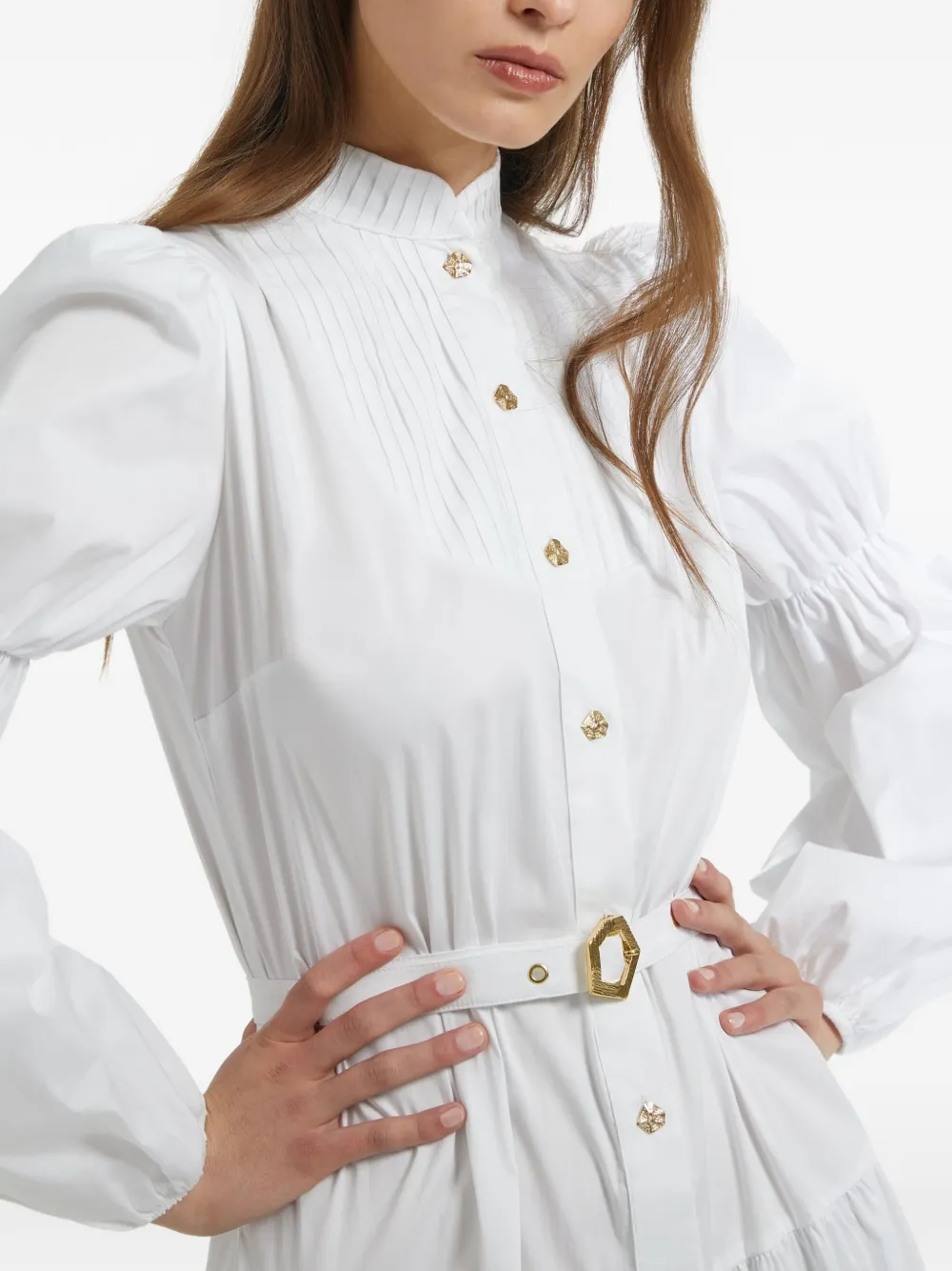 Derain Long-Sleeve Belted Dress