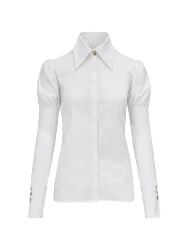 Violante Nessi Koons Point-collar Shirt in White
