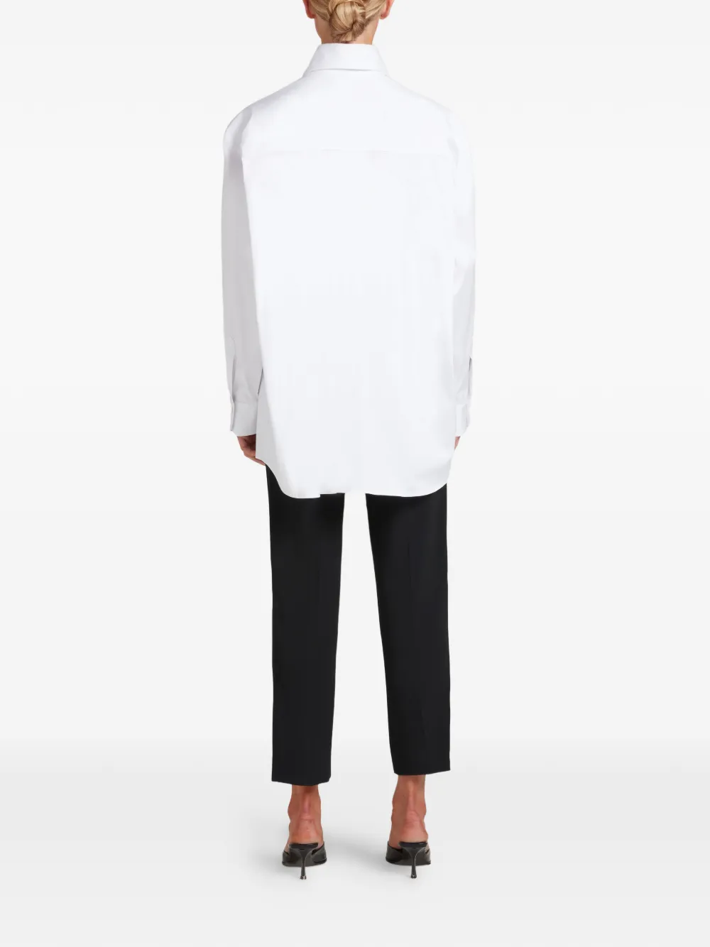  Violante Nessi Dadamaino Geometric-button Oversized Shirt - White 