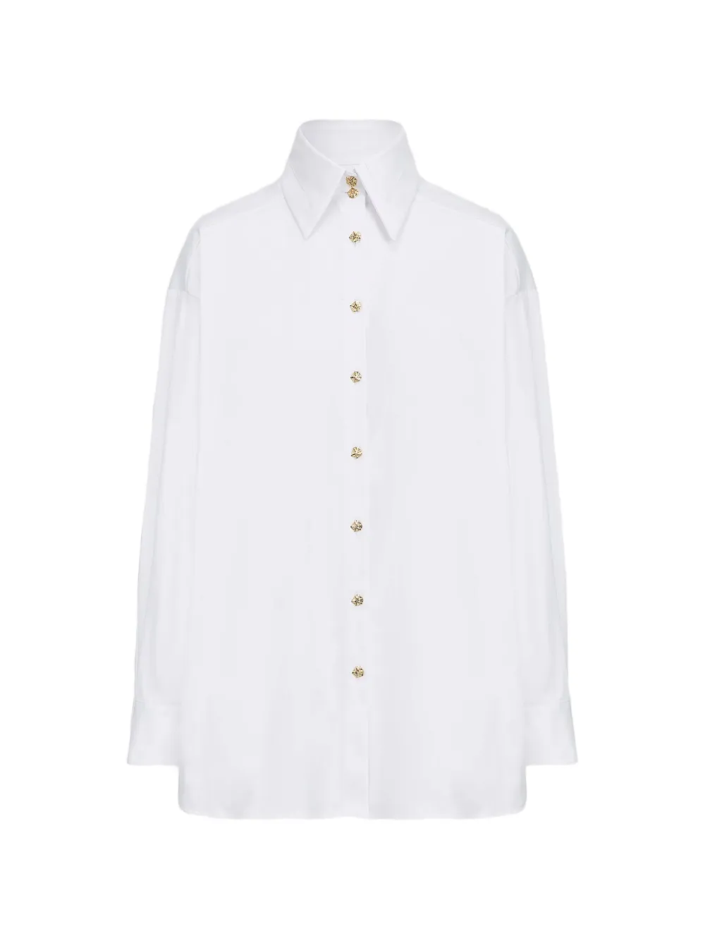 Violante Nessi Dadamaino geometric-button oversized shirt - White
