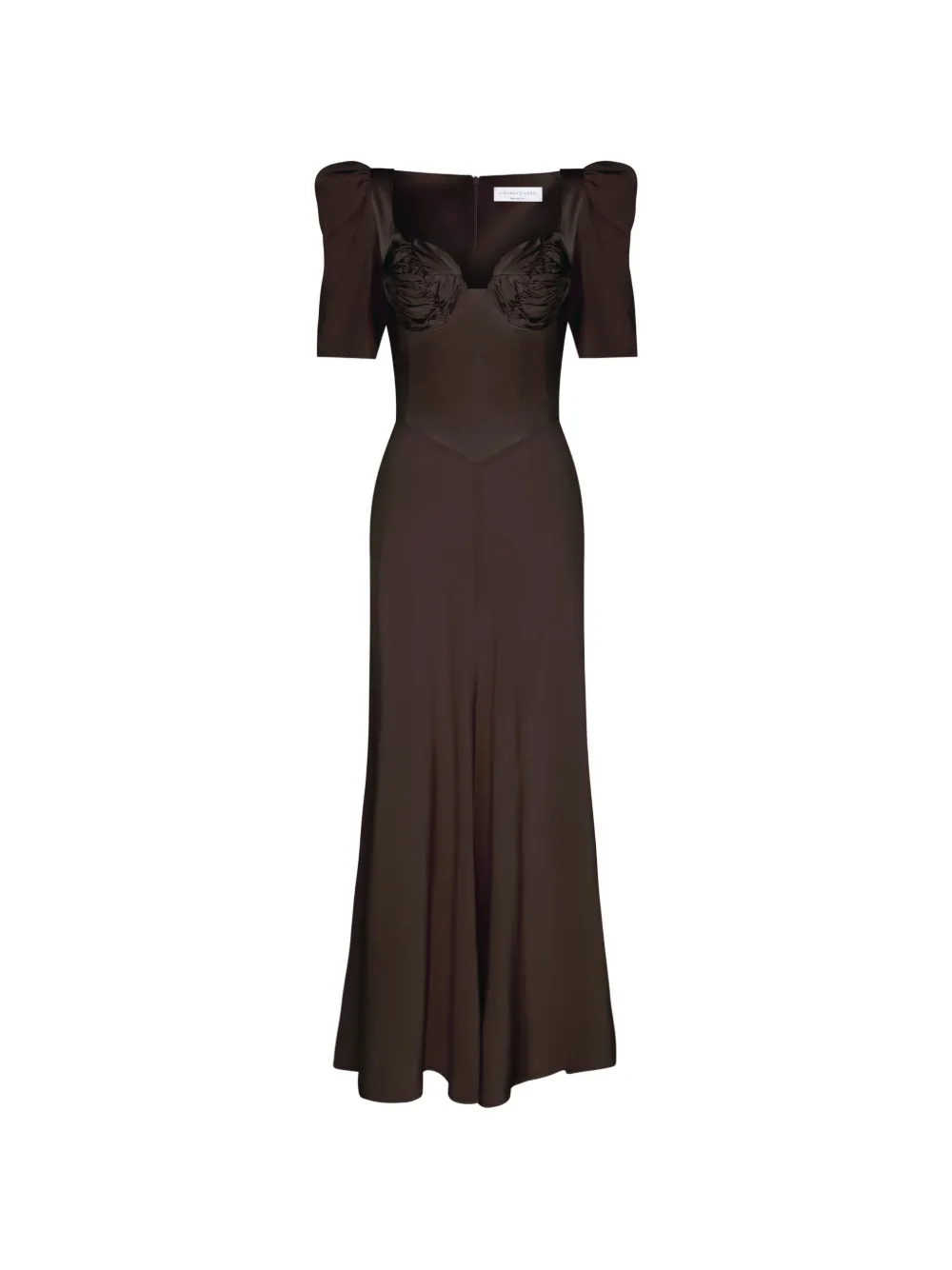 Violante Nessi Baccarat Maxikleid mit Herzausschnitt - Braun