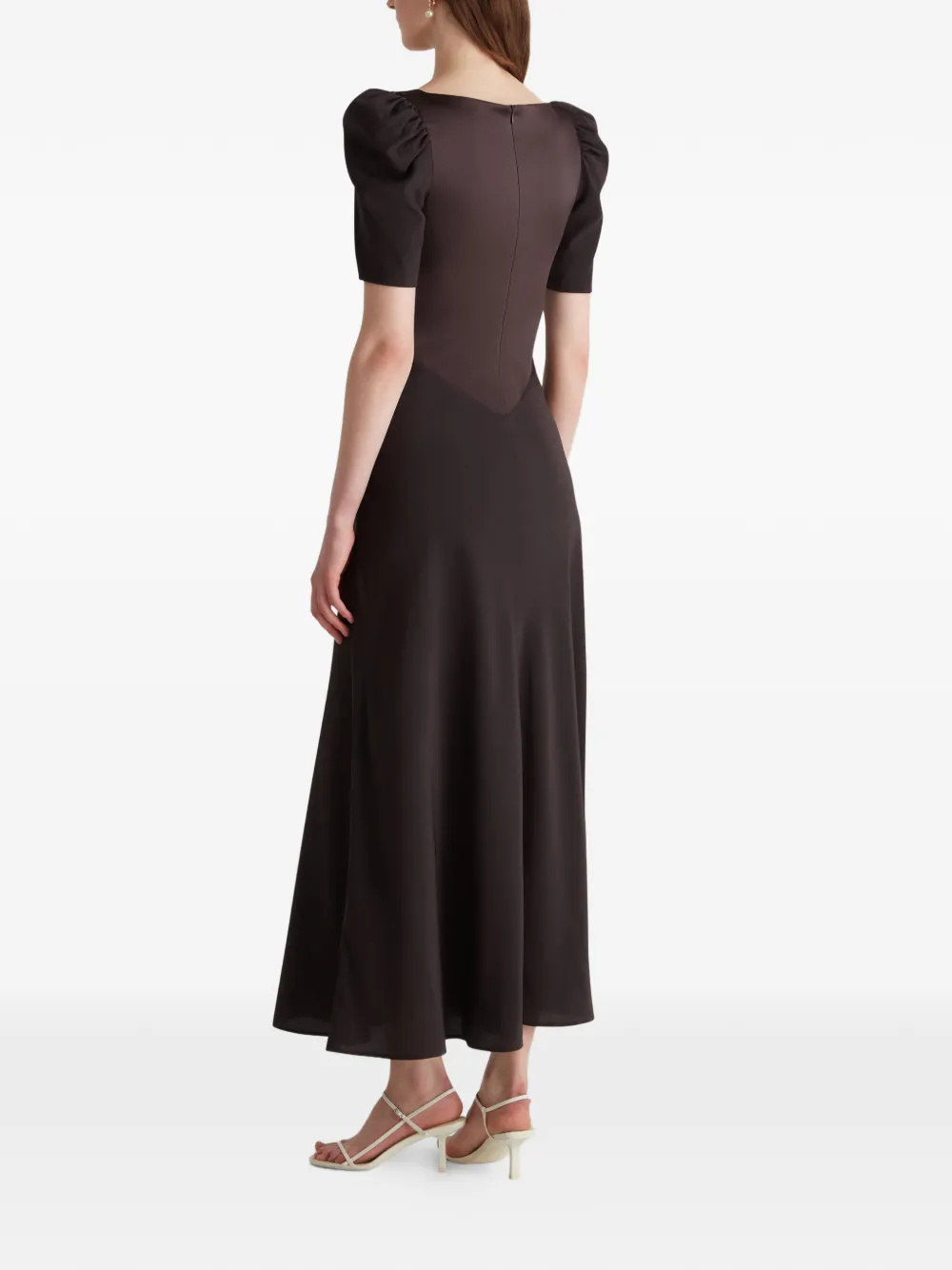 Violante Nessi Baccarat Sweetheart-neckline Maxi Dress in Brown, view 4