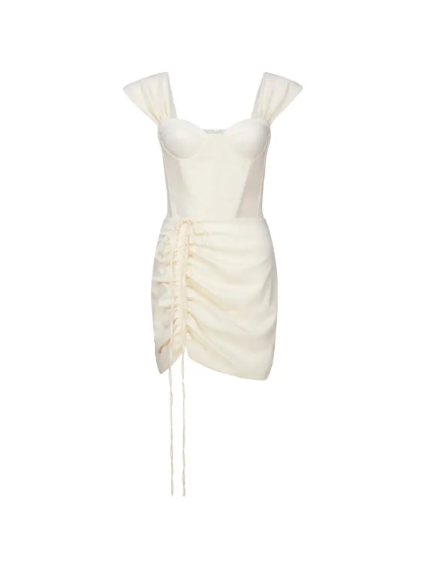 Violante Nessi Montale Mini Dress in Neutrals