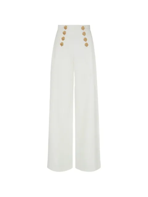 Violante Nessi Viotti button wide-leg pallazo pants
