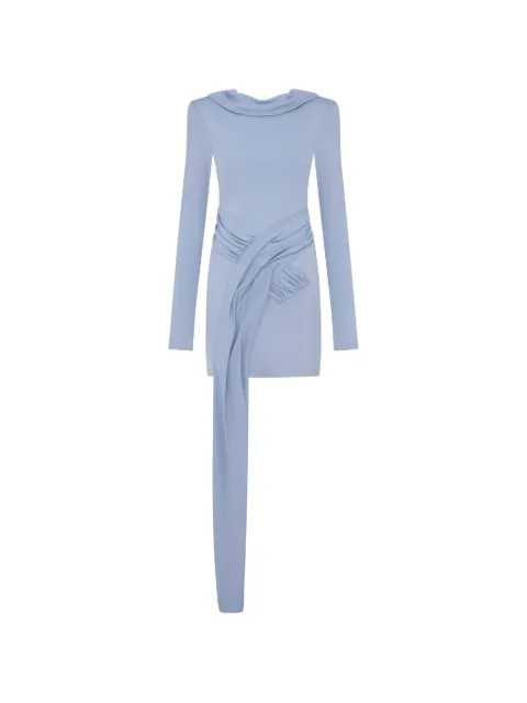Violante Nessi Aligheri draping crossover long-sleeve mini dress