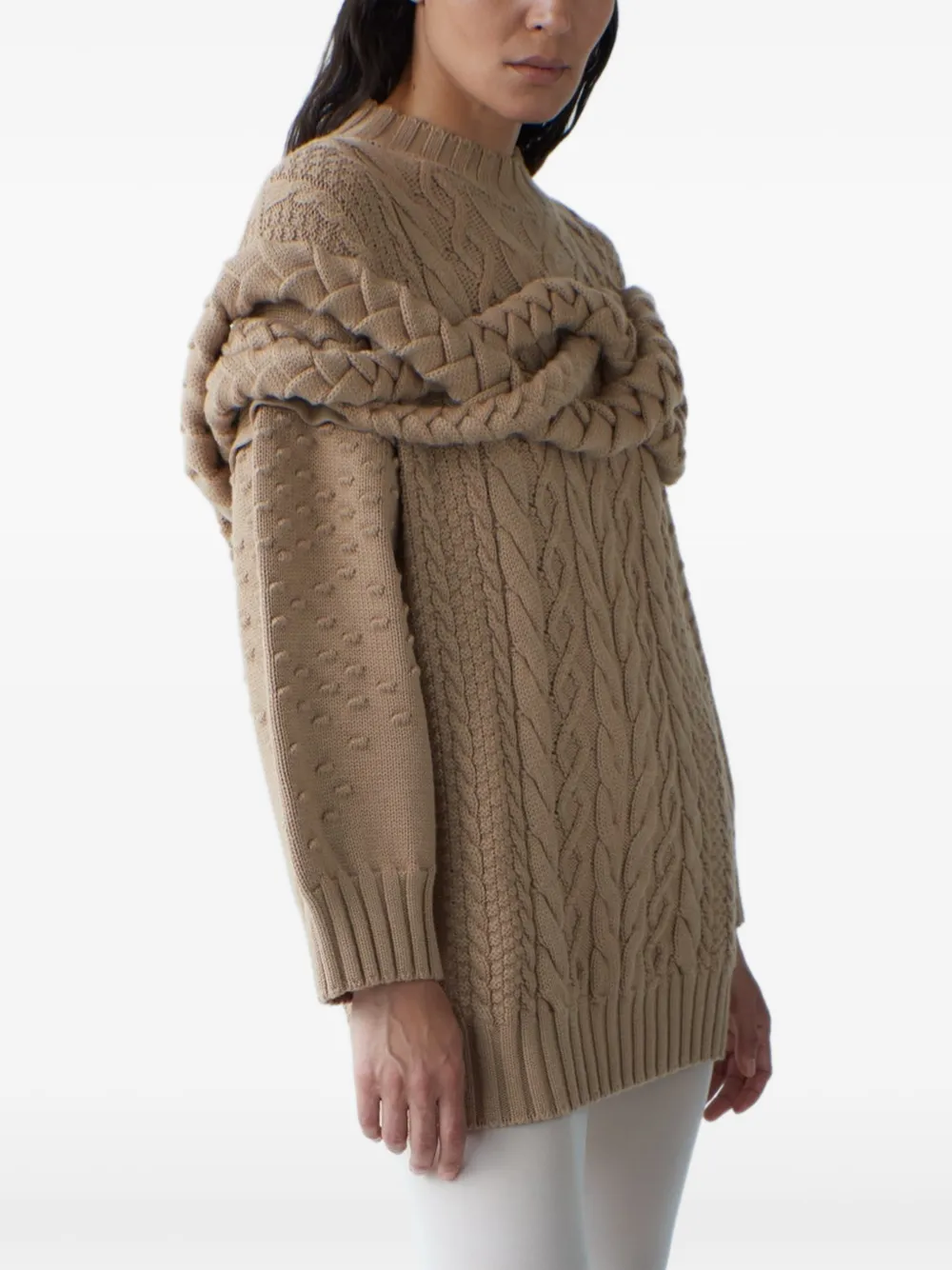  Violante Nessi Tornatore Cable-knit Sweater - Neutrals 