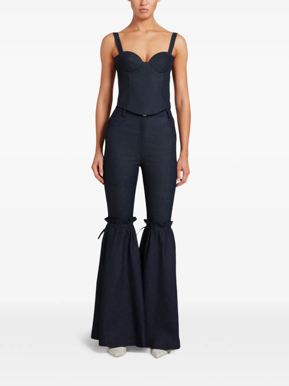Violante Nessi Malerba high waist flared jeans Blauw