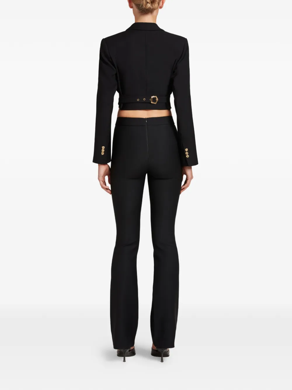 Violante Nessi Cherubini cropped blazer Zwart