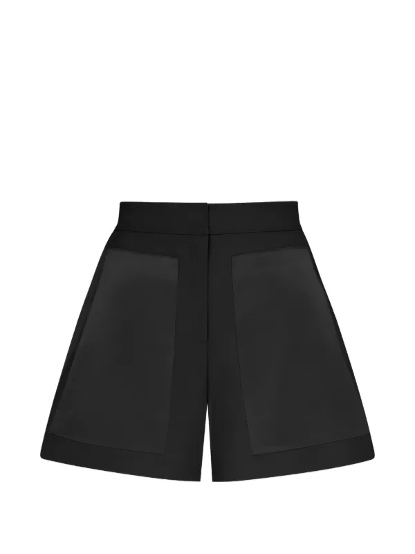 Violante Nessi Bolle Geometric-panels Shorts in Black