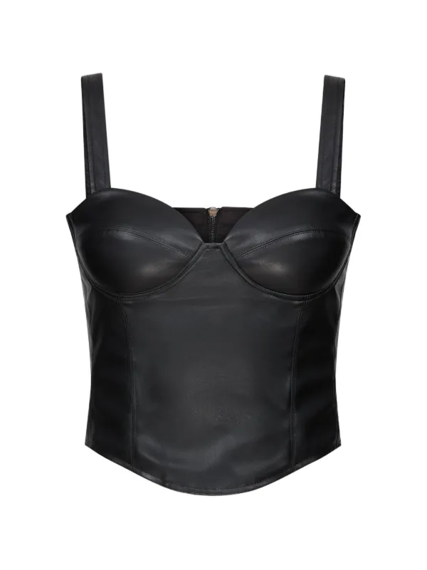 Violante Nessi Vermeer Shaped-cups Bustier Top in Black