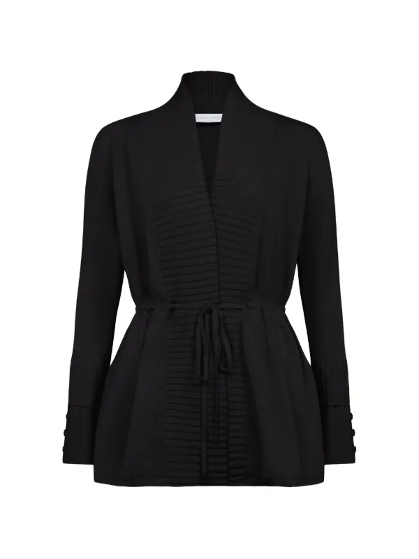 Violante Nessi Augusta Belted Knit Cardigan in Grey