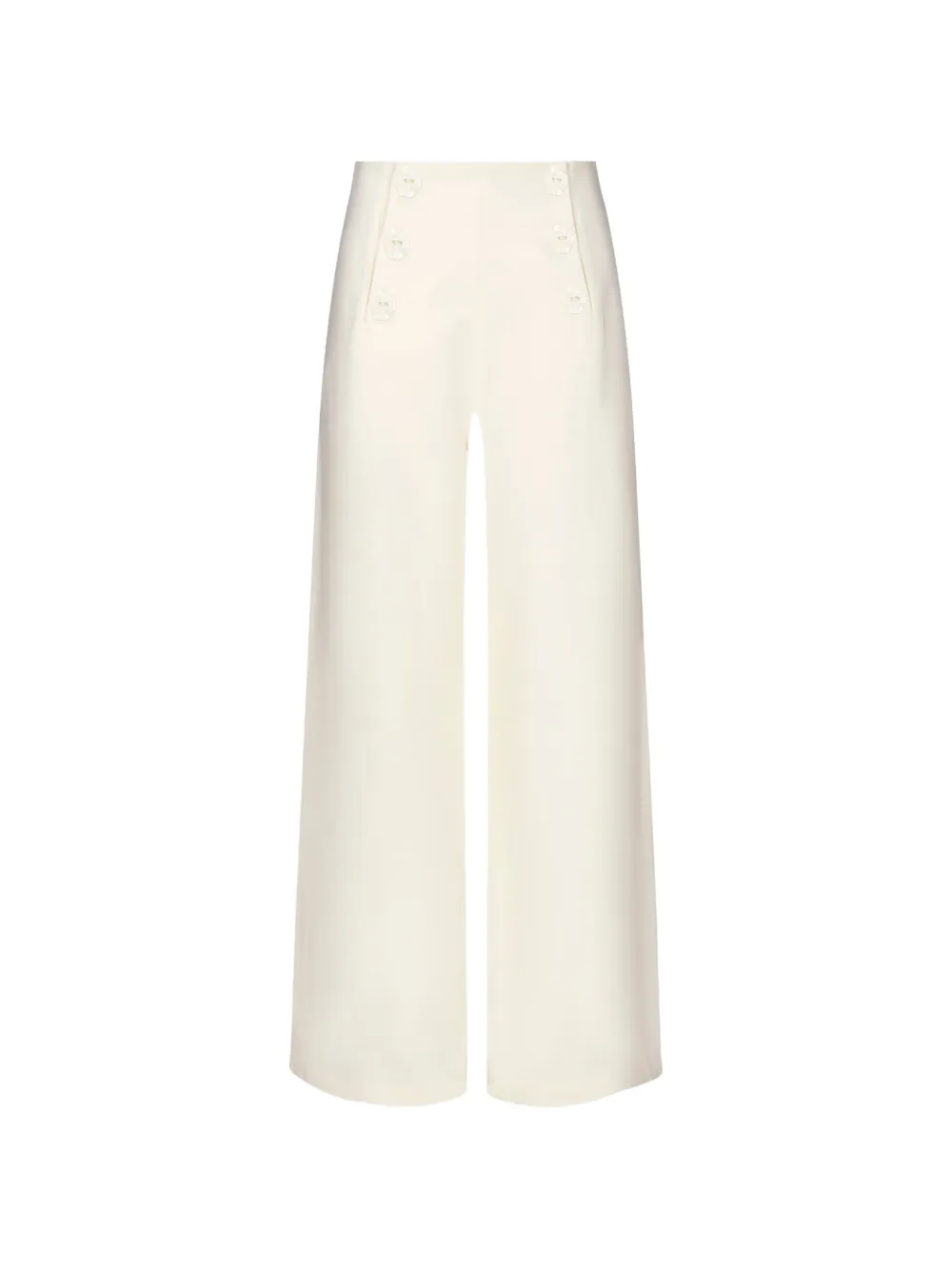 Violante Nessi Tano Wide-leg Button Trousers In Neutral