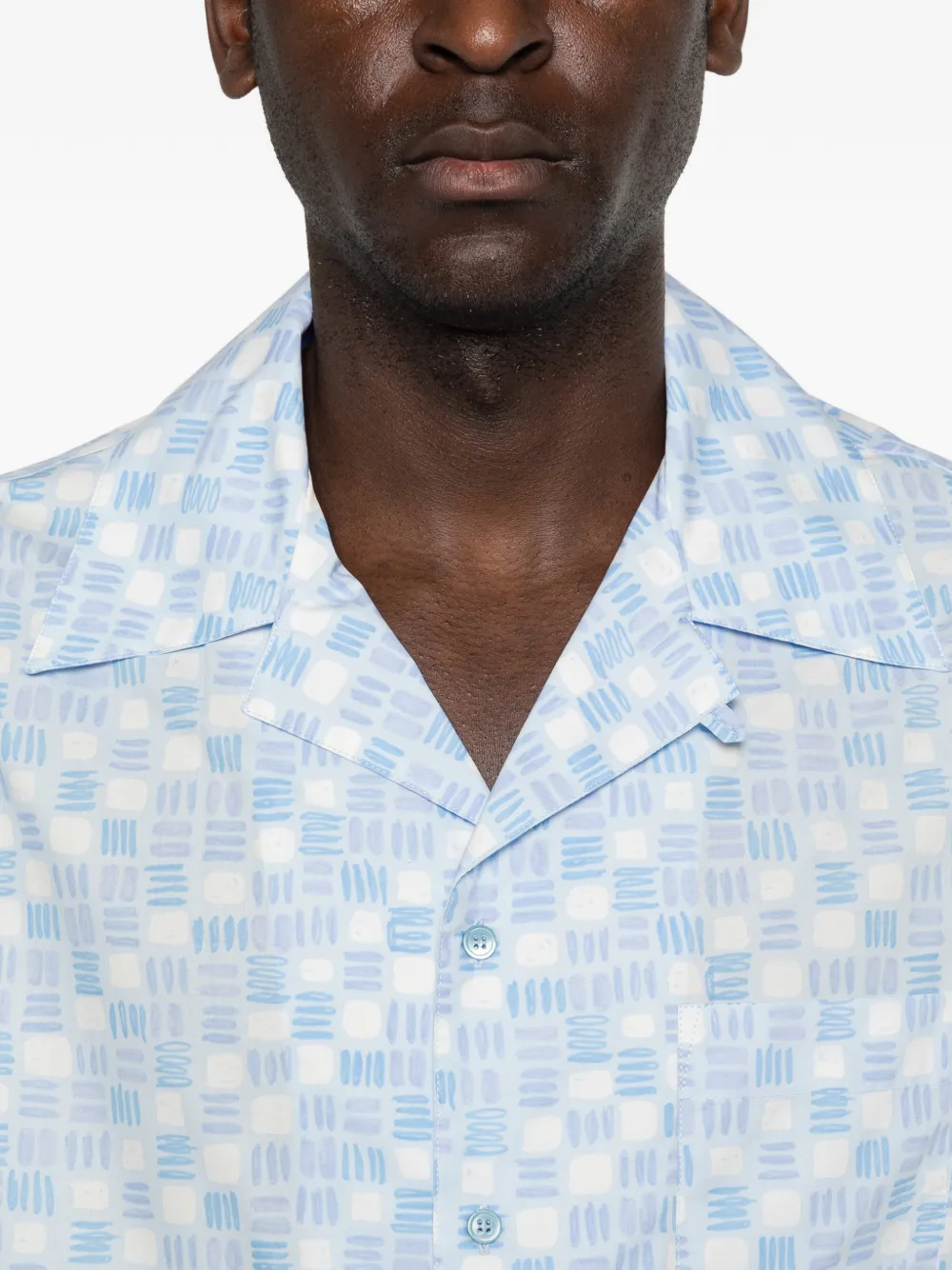 Marni Overhemd met knopen en patroon Blauw