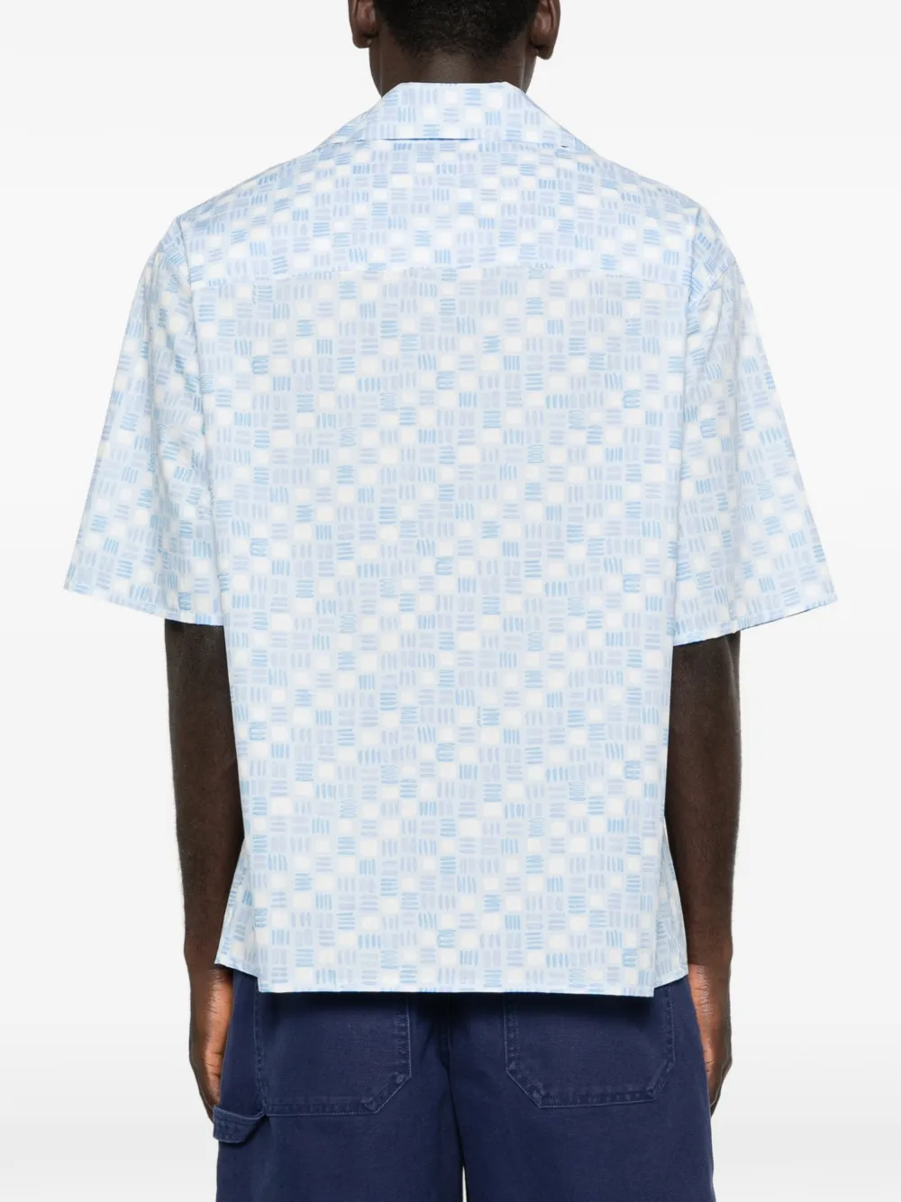 Marni Overhemd met knopen en patroon Blauw