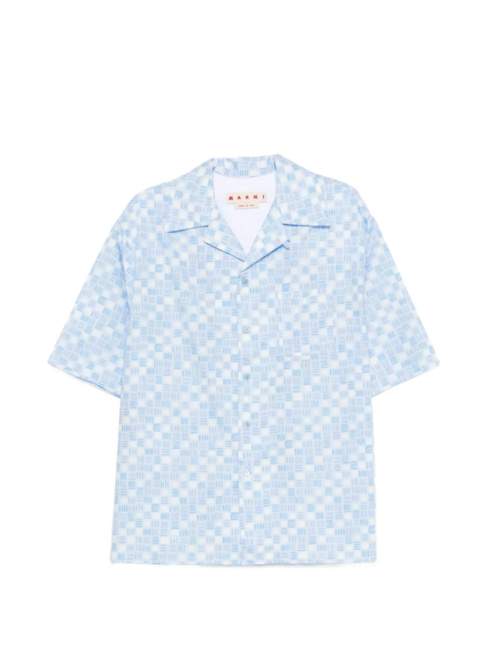 Marni buttoned patterned shirt - Blu