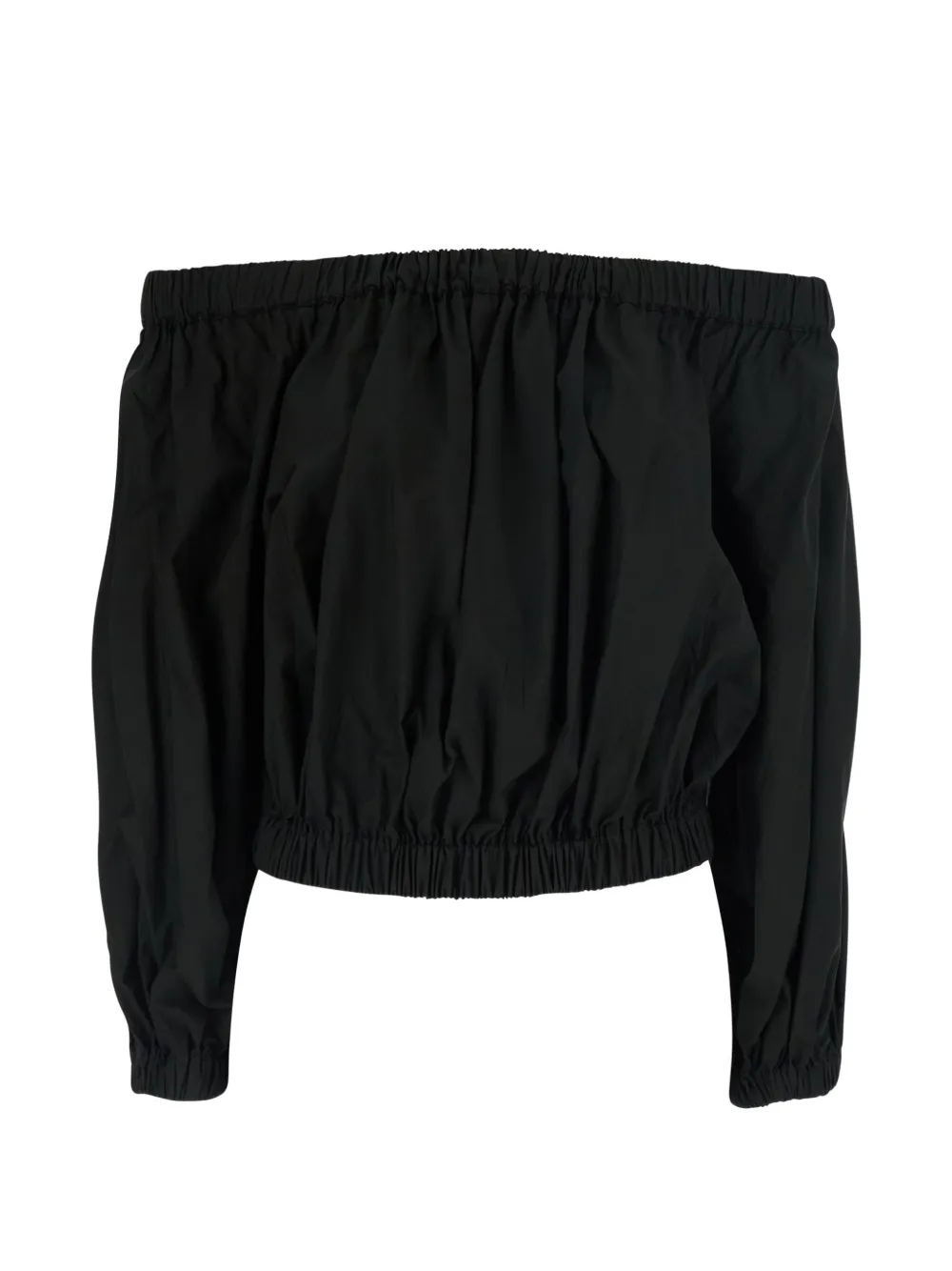 Jucca off-shoulder elasticated-hem top - Nero