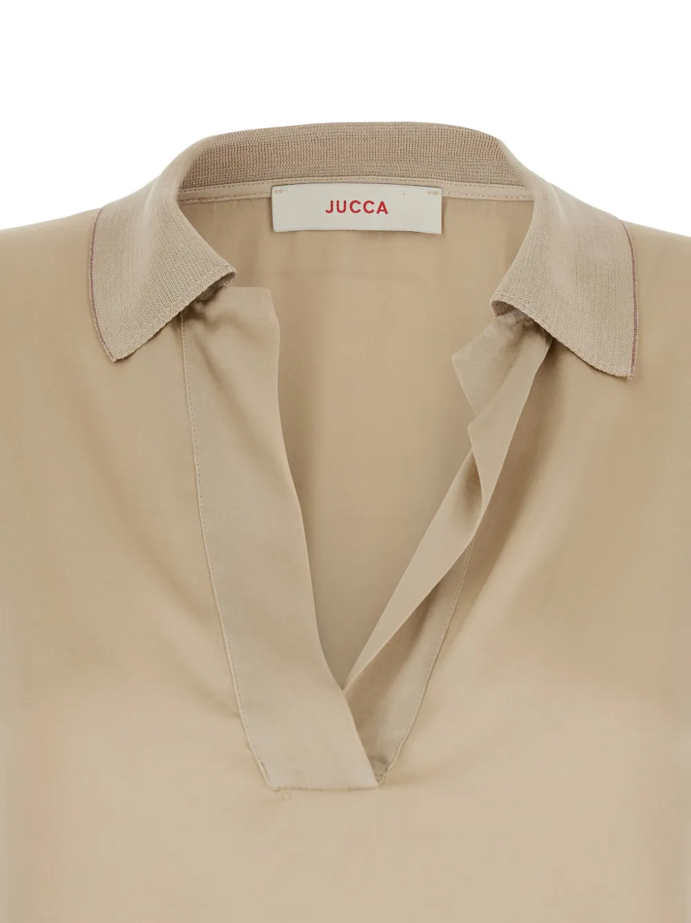  Jucca V-neck Top - Neutrals 