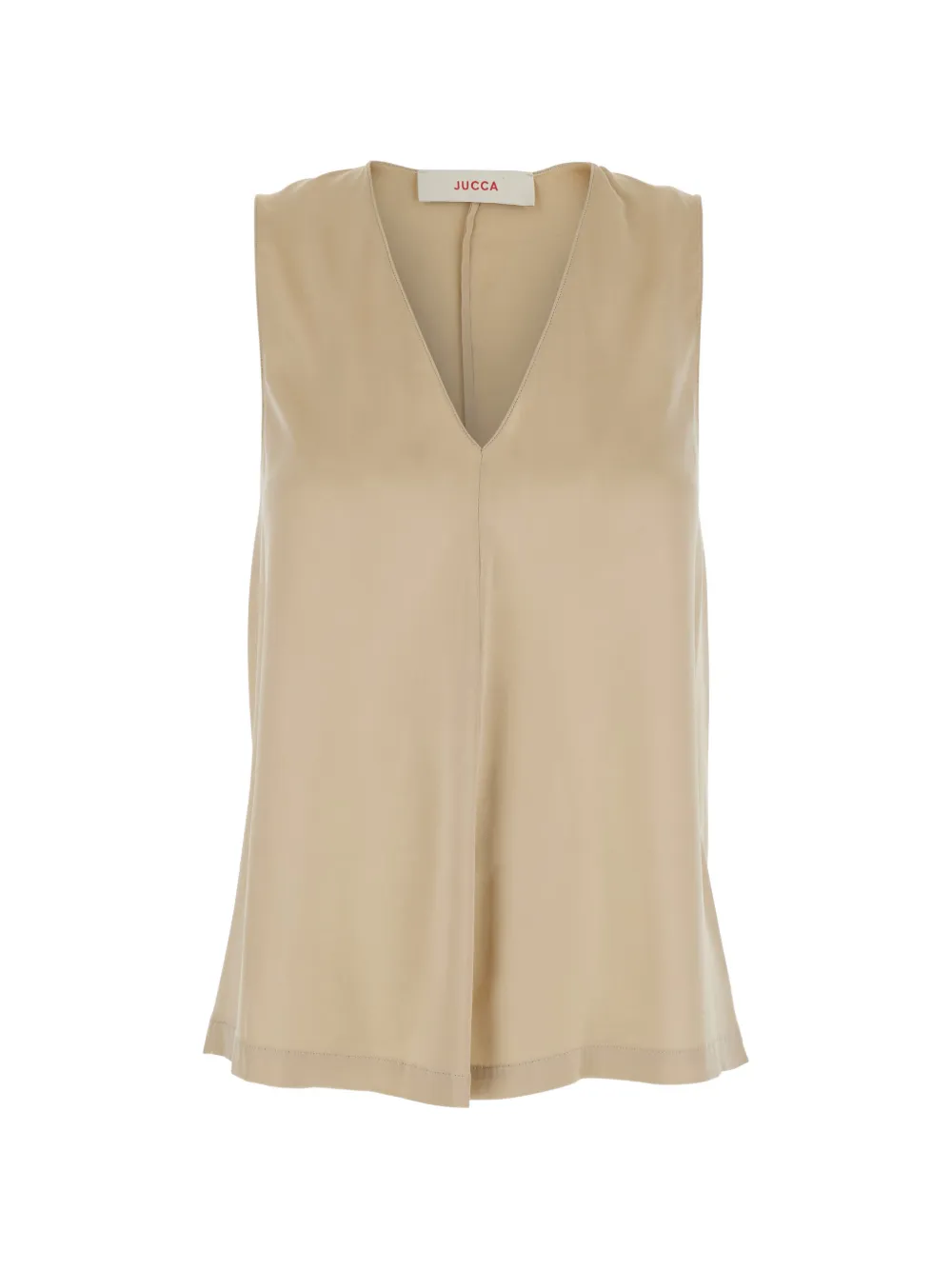 Jucca V-neck sleeveless top - Toni neutri