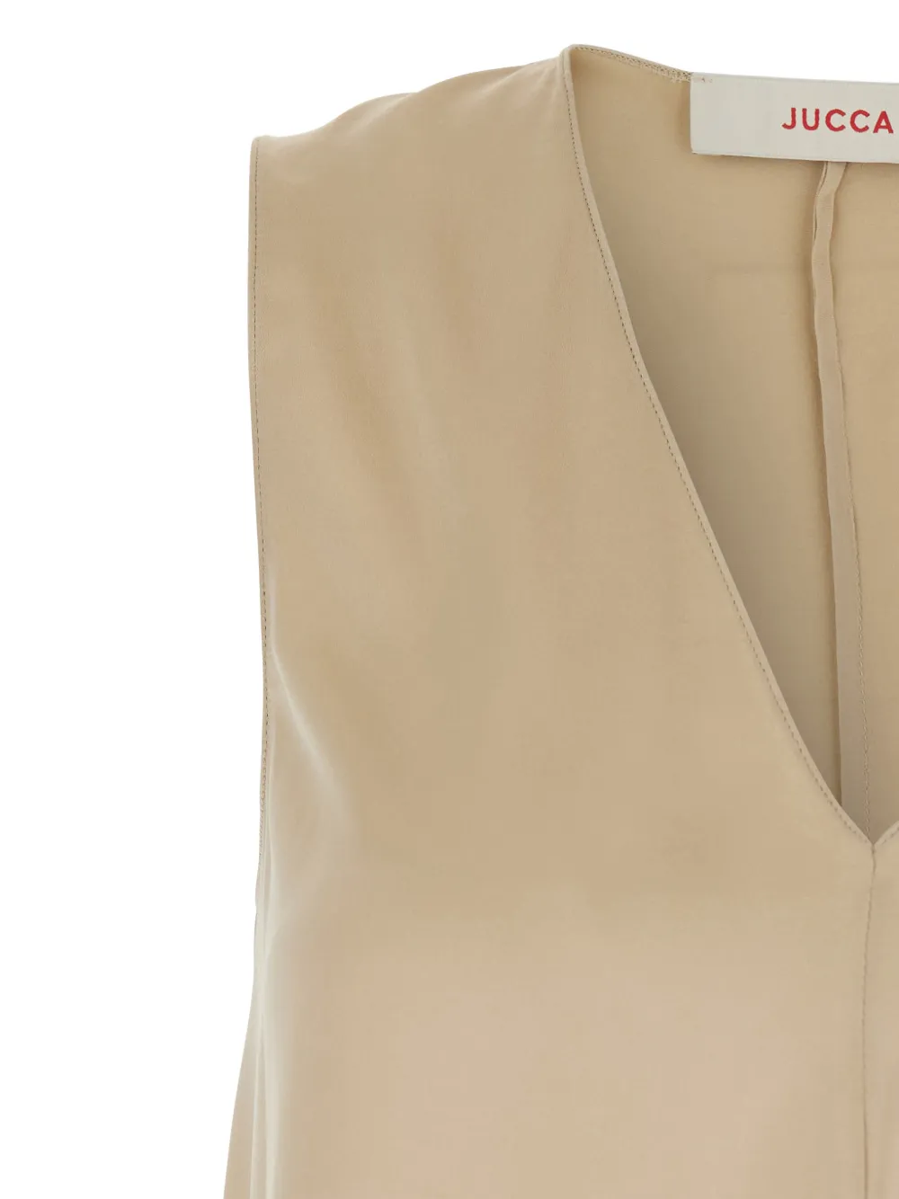  Jucca V-neck Sleeveless Top - Neutrals 