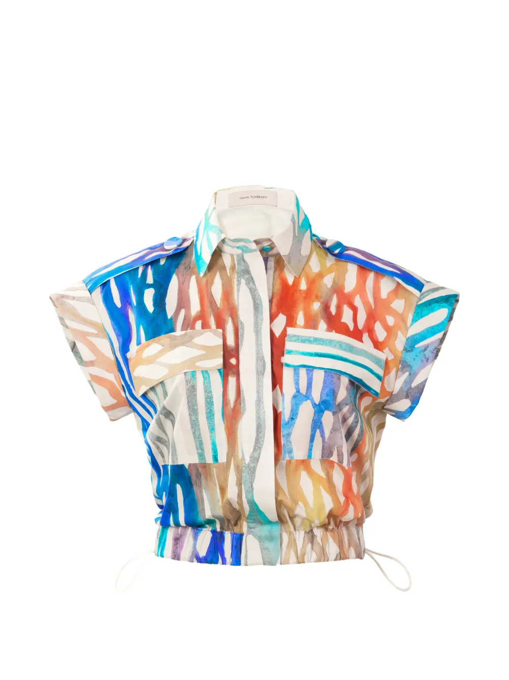 Silvia Tcherassi Bara graphic-print blouse - Blu