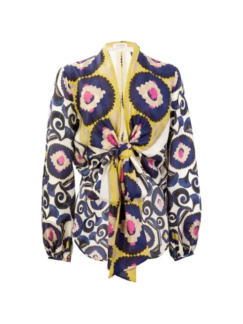 Silvia Tcherassi blouse Honey à design noué