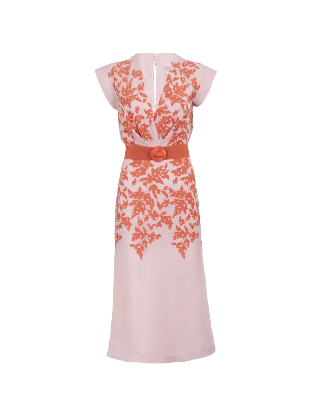 Silvia Tcherassi Olive embroidery midi dress - Rosa