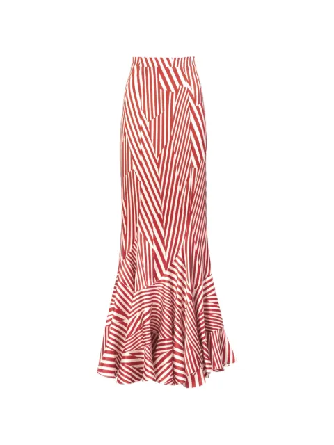 Silvia Tcherassi Florina striped ruffled maxi skirt