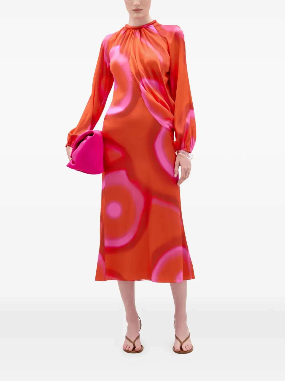  Silvia Tcherassi Muna Midi Dress - Orange 
