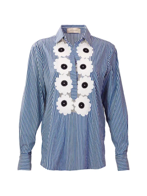 Silvia Tcherassi Karole striped floral blouse