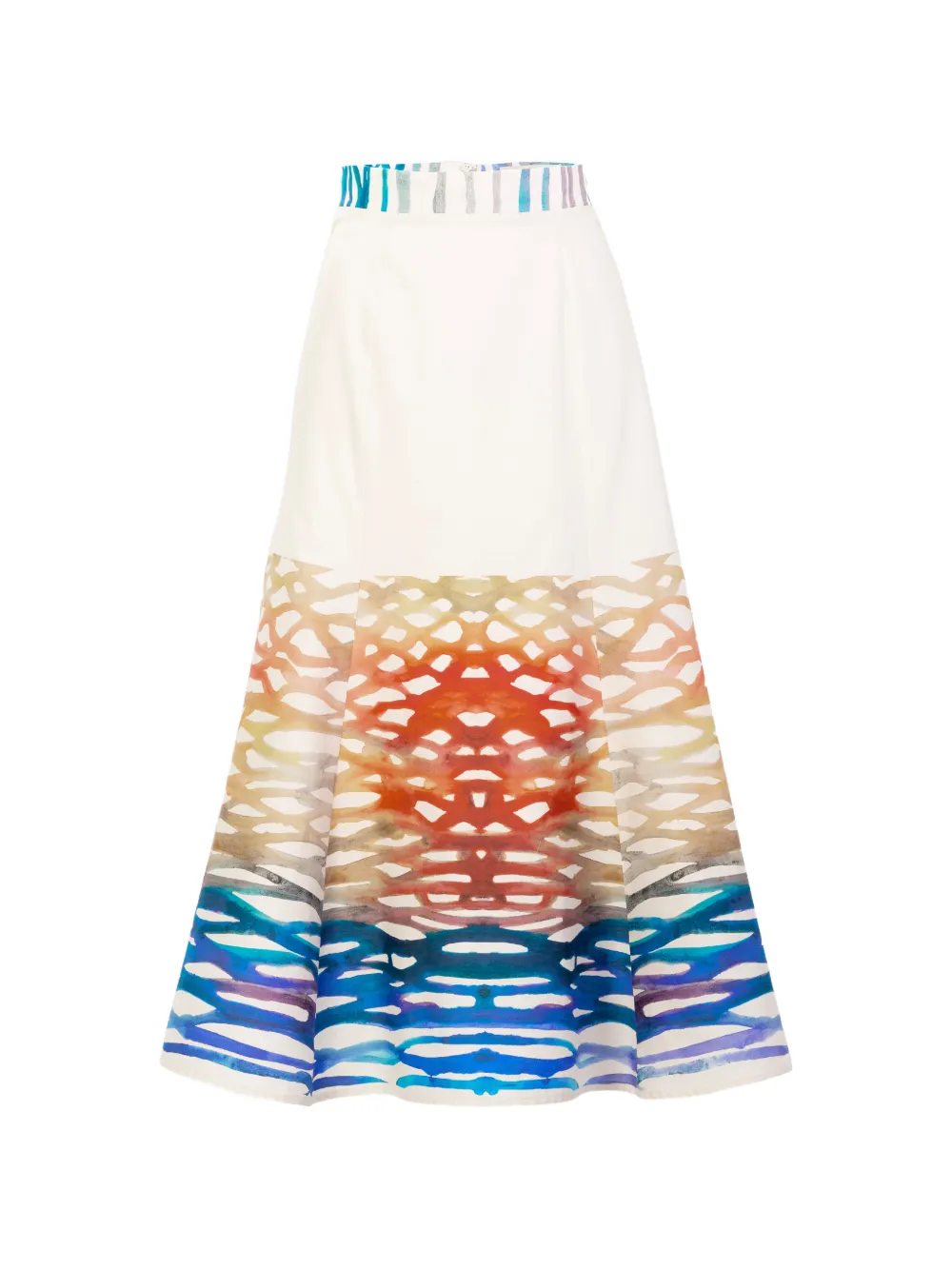 Silvia Tcherassi Erin printed midi skirt - Bianco