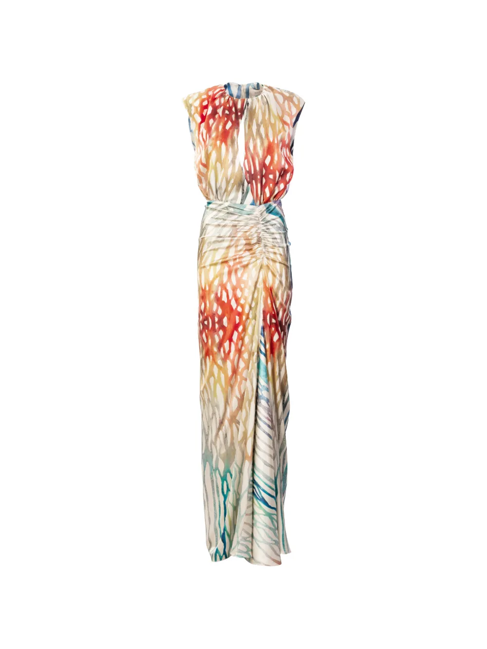 Silvia Tcherassi Samaira printed maxi dress - Toni neutri