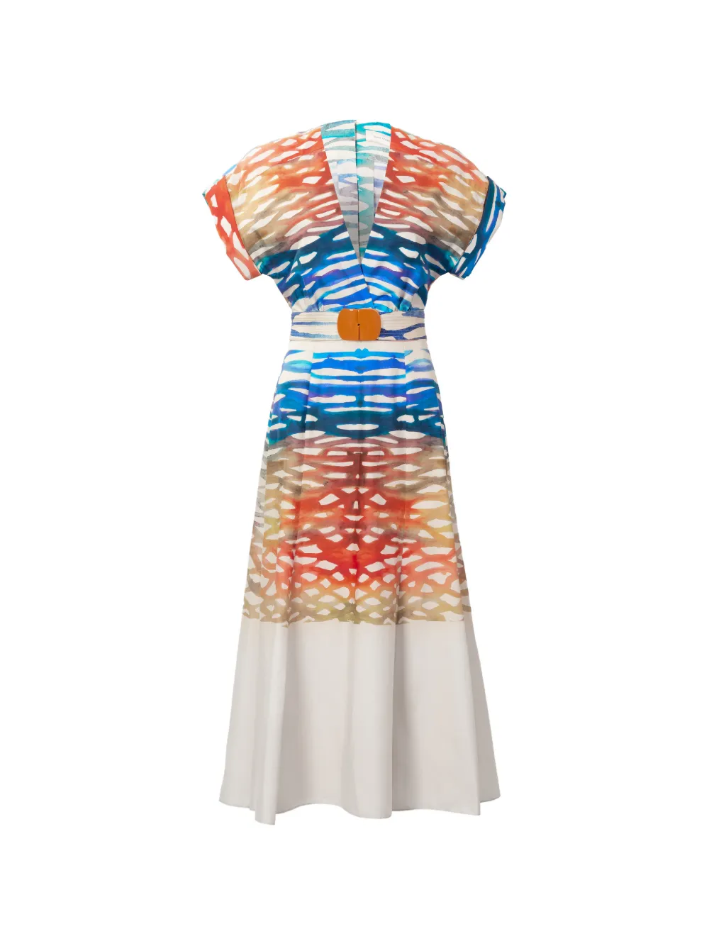 Silvia Tcherassi Sakura belted midi dress - White