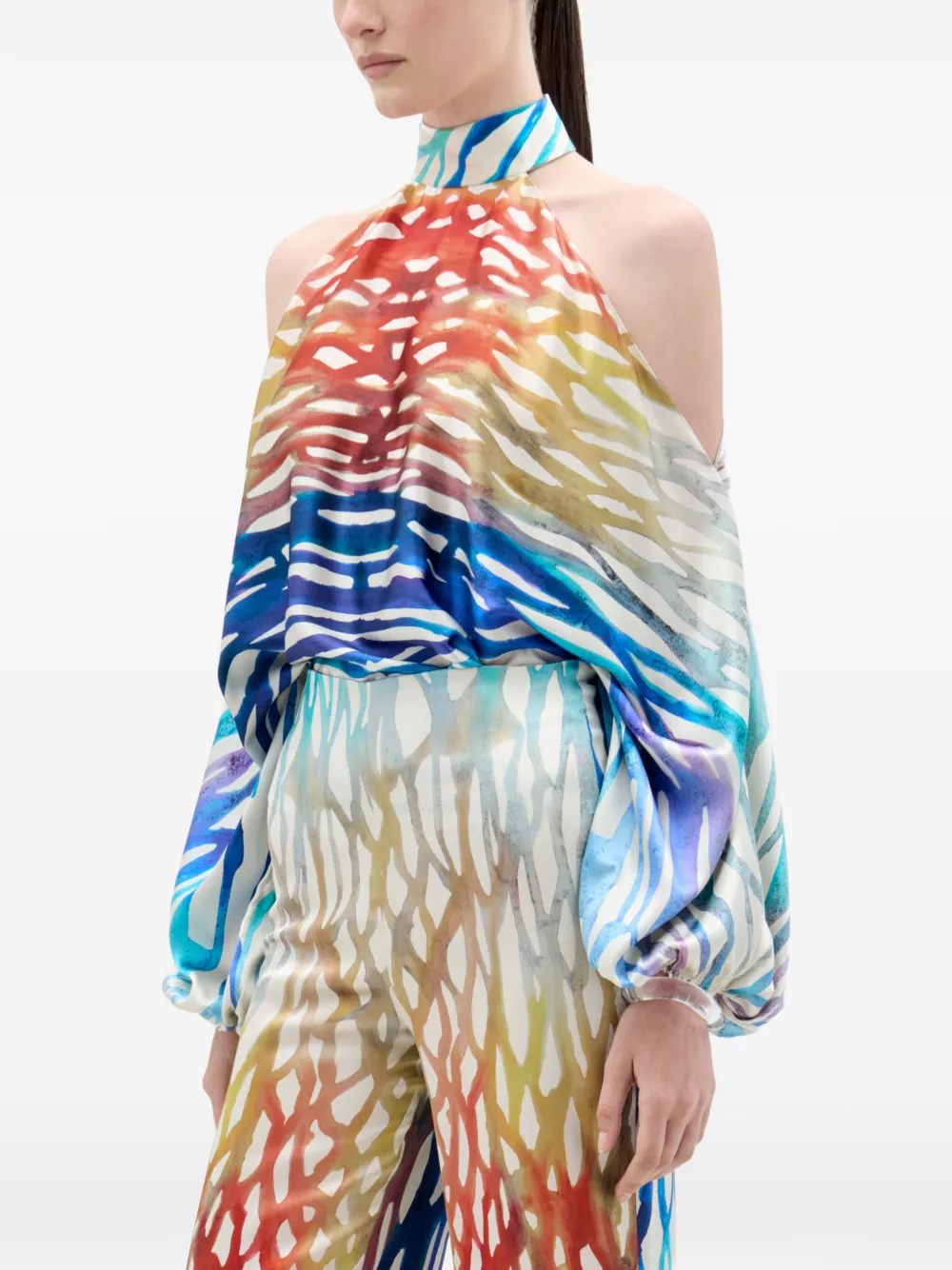  Silvia Tcherassi Safira Printed Blouse - Blue 