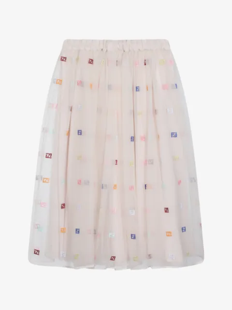 Fendi Kids embroidered skirt