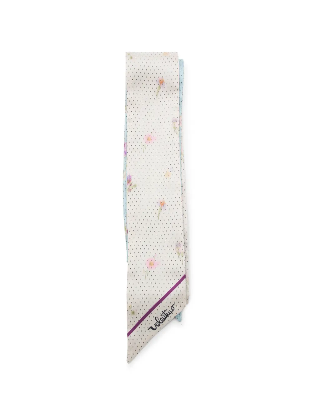 Valentino Garavani floral polka-dot scarf - Toni neutri